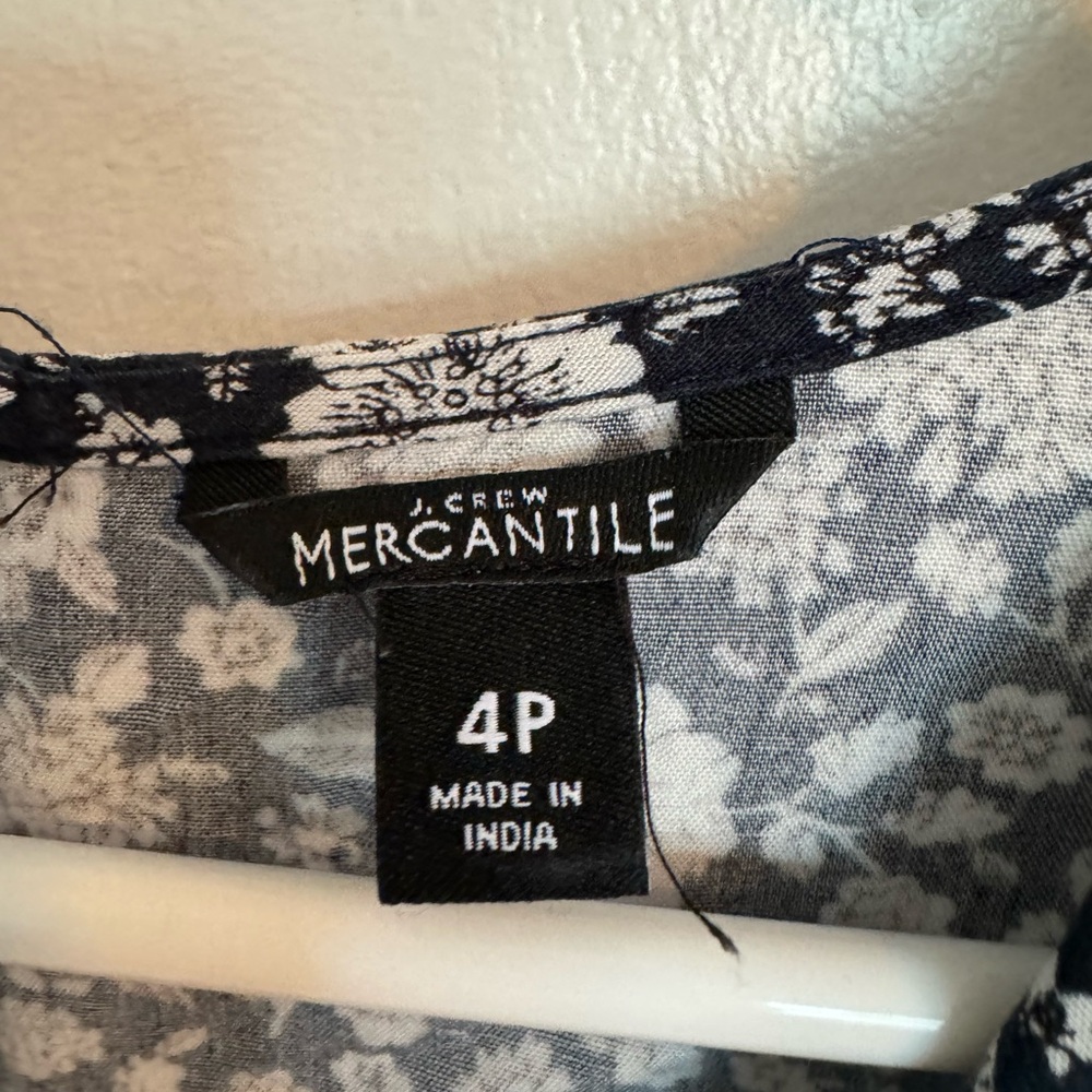 JCrew Mercantile Flowered Dress 4P - Picture 3 of 4